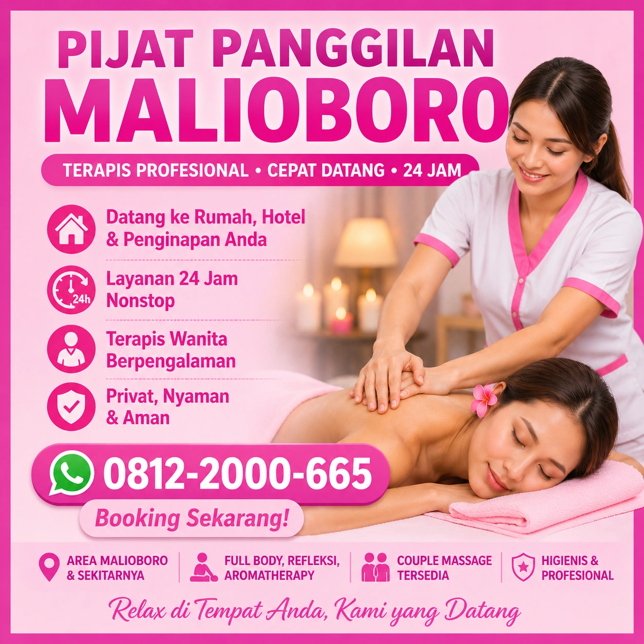 Pijat Panggilan Malioboro 24 Jam Terapis Profesional ke Hotel & Penginapan 1 Pijat Panggilan Malioboro